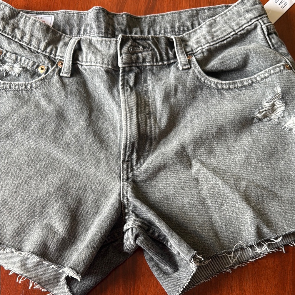 Gray Gap Distressed Denim Shorts